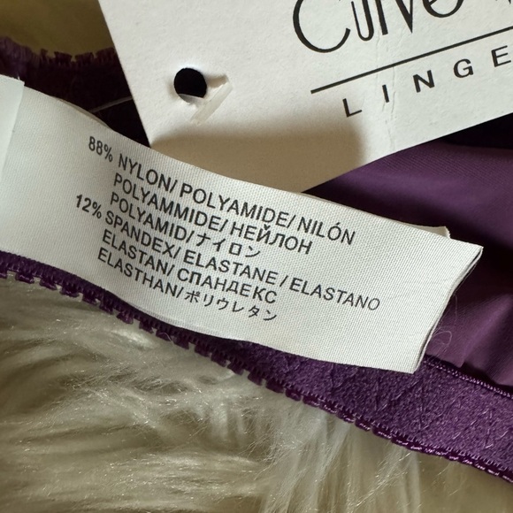 Curve Muse Minimizer unlined underwire bra with lace Size 36C Purple New - Picture 14 of 15